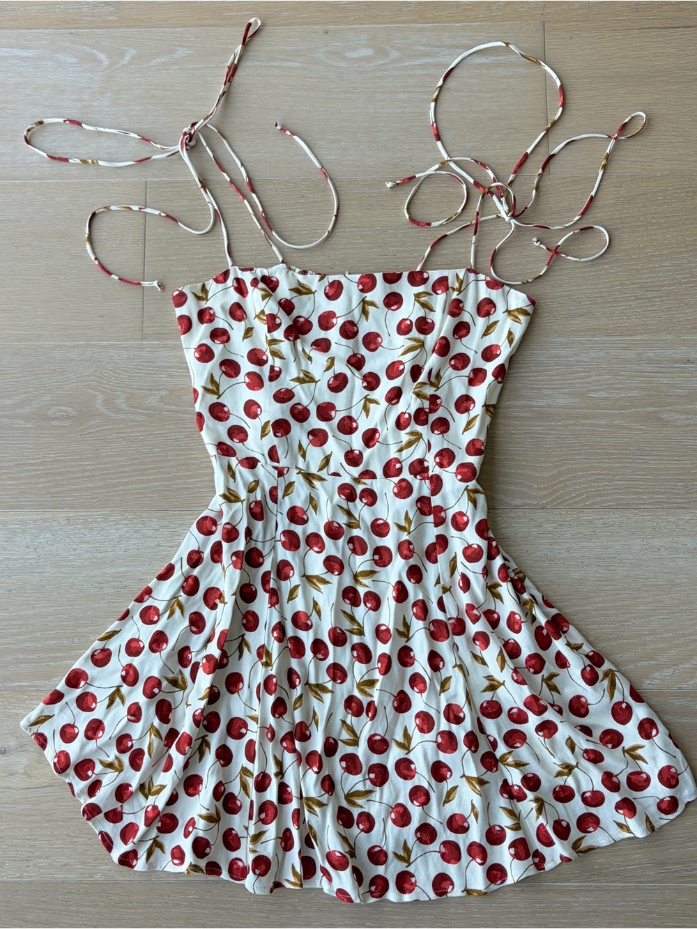 Reformation Cherry Print Mini Dress